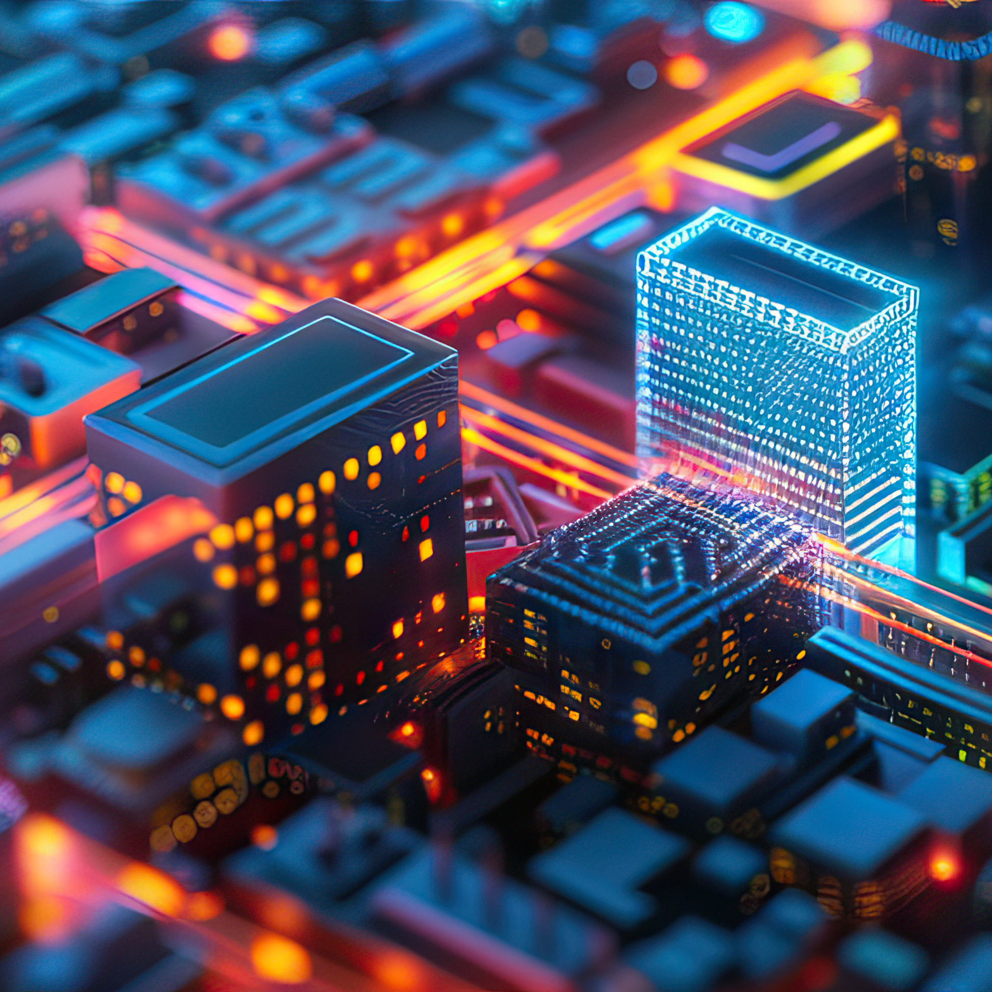 AI type image of a computer board