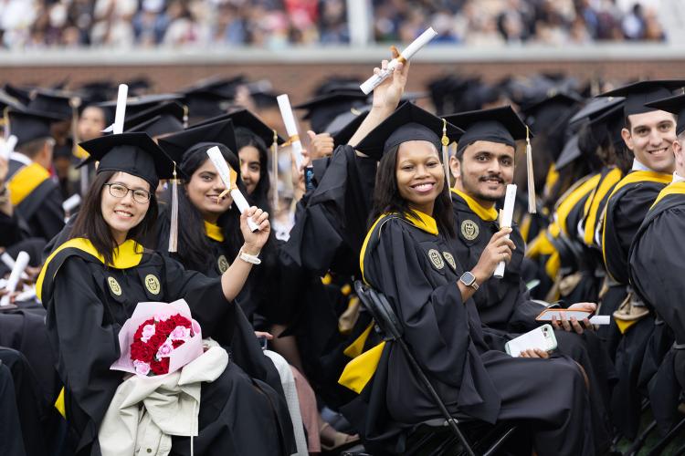 Master's graduates at Commencement
